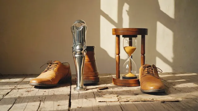 People-free clinical still life with a knee model, imaging and orthopaedic equipment illustrating Do Knee Replacements Really Only Last 10 to 15 Years?